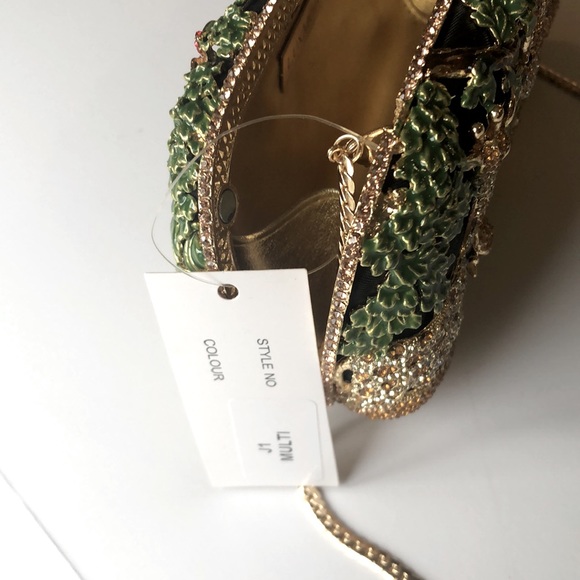 LUXMOB <Jungle> Crystal Accented Clutch w/ Chain NWT - Picture 5 of 6